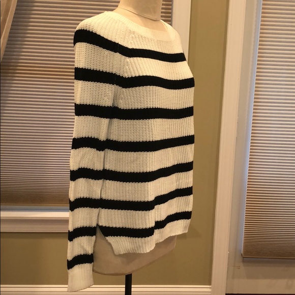 Express Striped Side Slit Shaker Knit Sweater - Picture 5 of 5